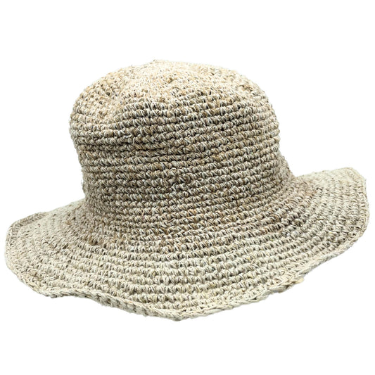 Handgestrickter Festivalhut aus Hanf & Baumwolle - Natürliche Boho-Eleganz