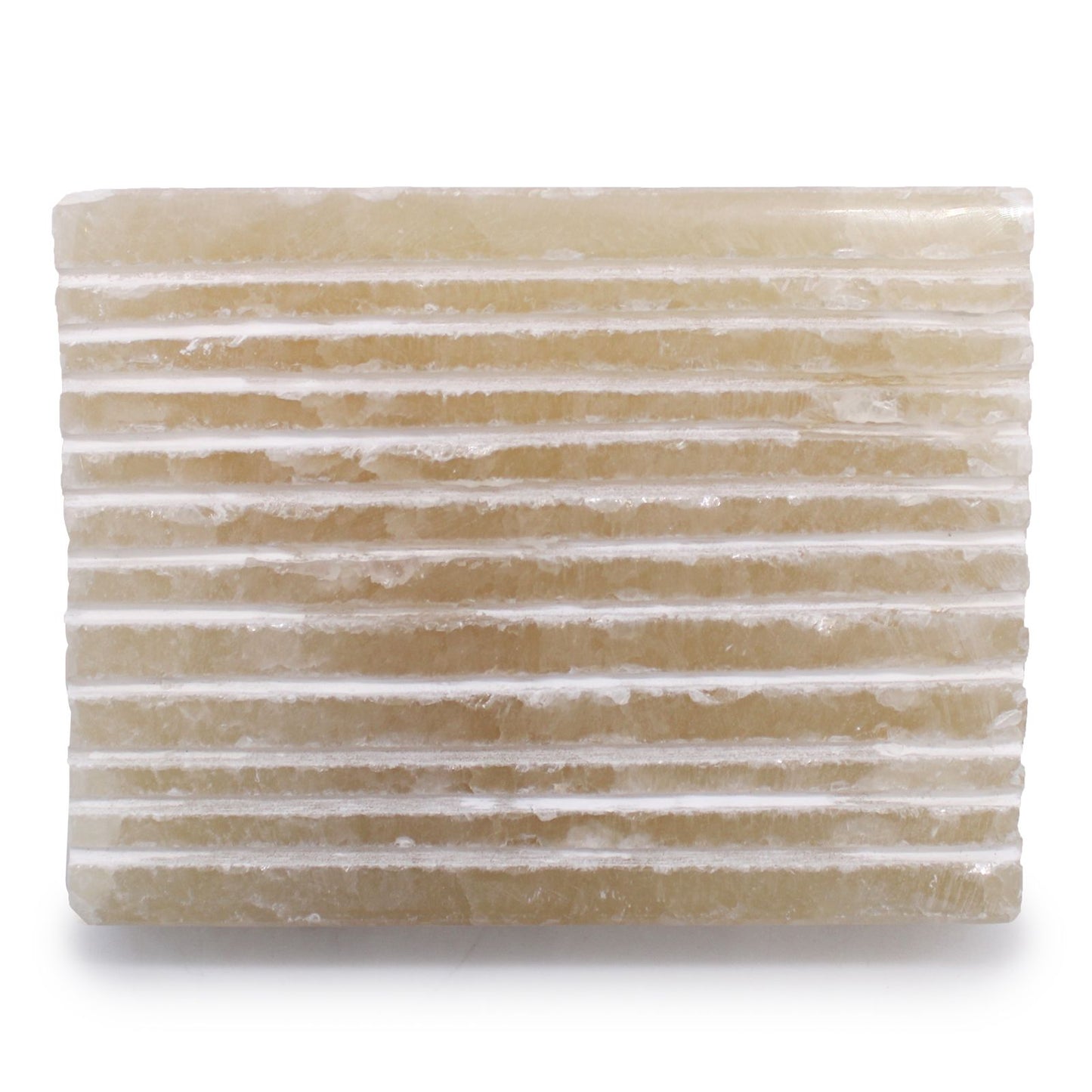 Seifenschale Quadrat aus Honig-Onyx – Handgefertigtes Naturstein-Accessoire
