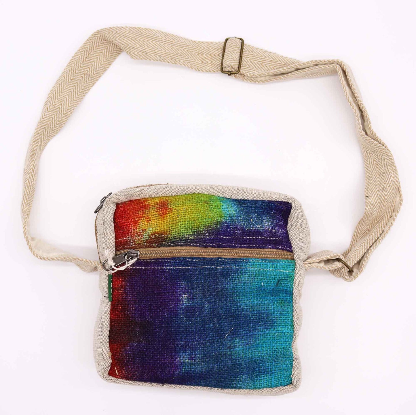 Messengertasche aus Hanf und Baumwolle im Tie-Dye Design