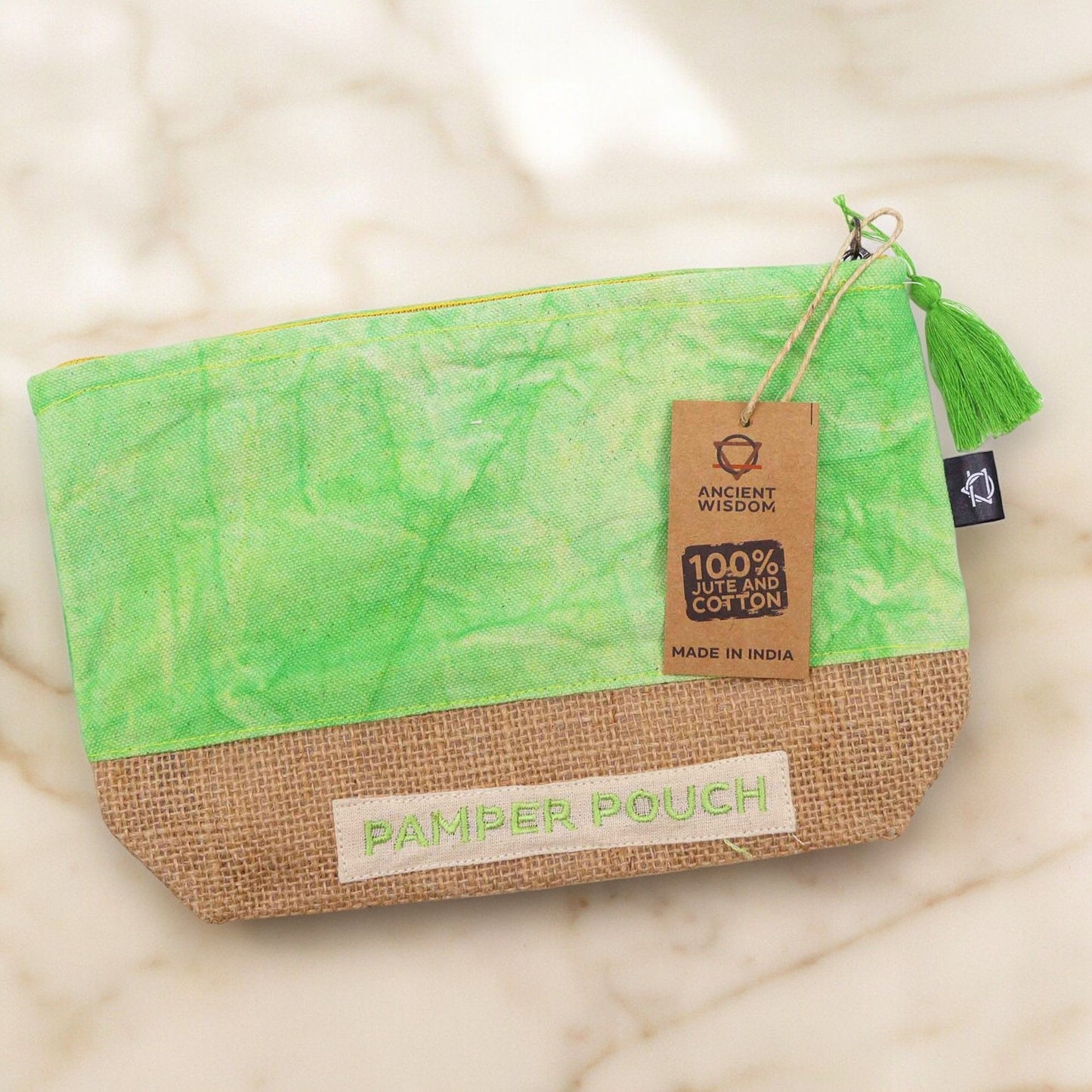 Pamper Pouch Organizerbeutel - Mother Earth Green in Stonewash-Optik
