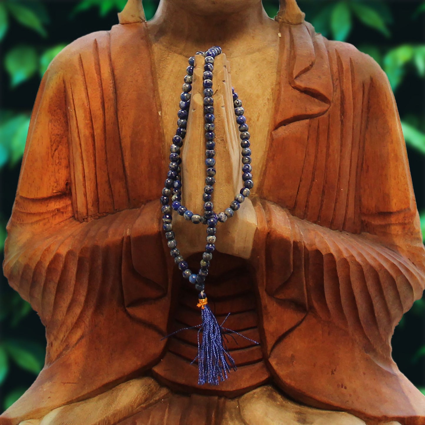 Meditationskette Lapis Lazuli – Handgefertigte Mala mit 108 Perlen