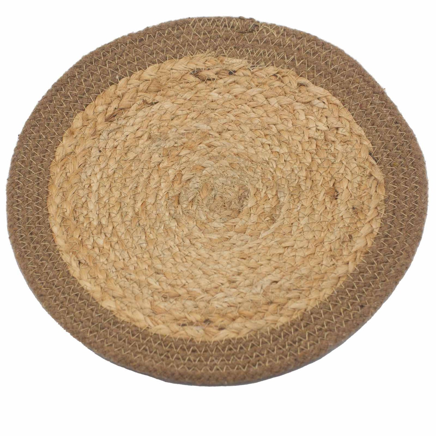 Tischset-Set mit Naturkante (4 Stück) - Jute & Baumwolle, 30 cm