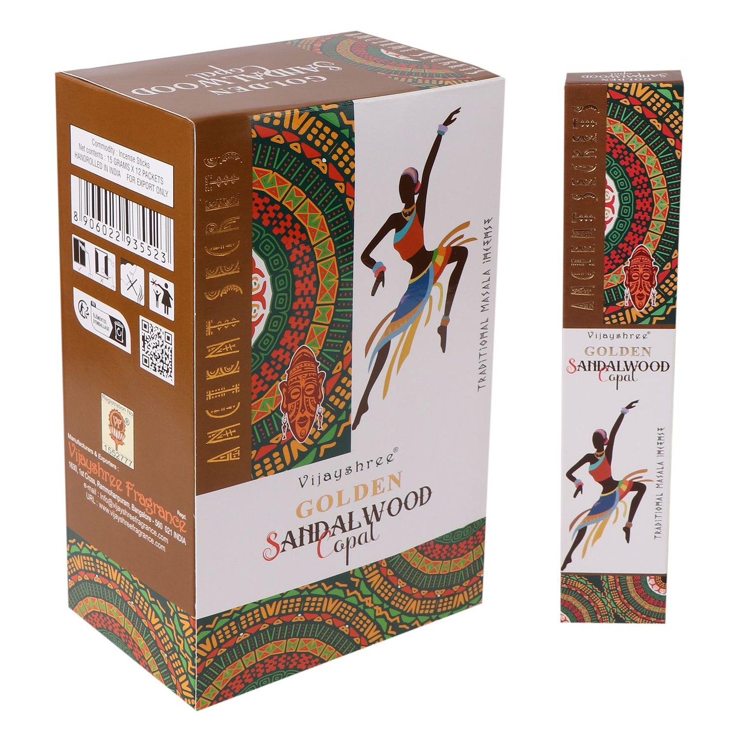 Räuchermischung Goldener Copal & Sandelholz – 15g Premium-Box
