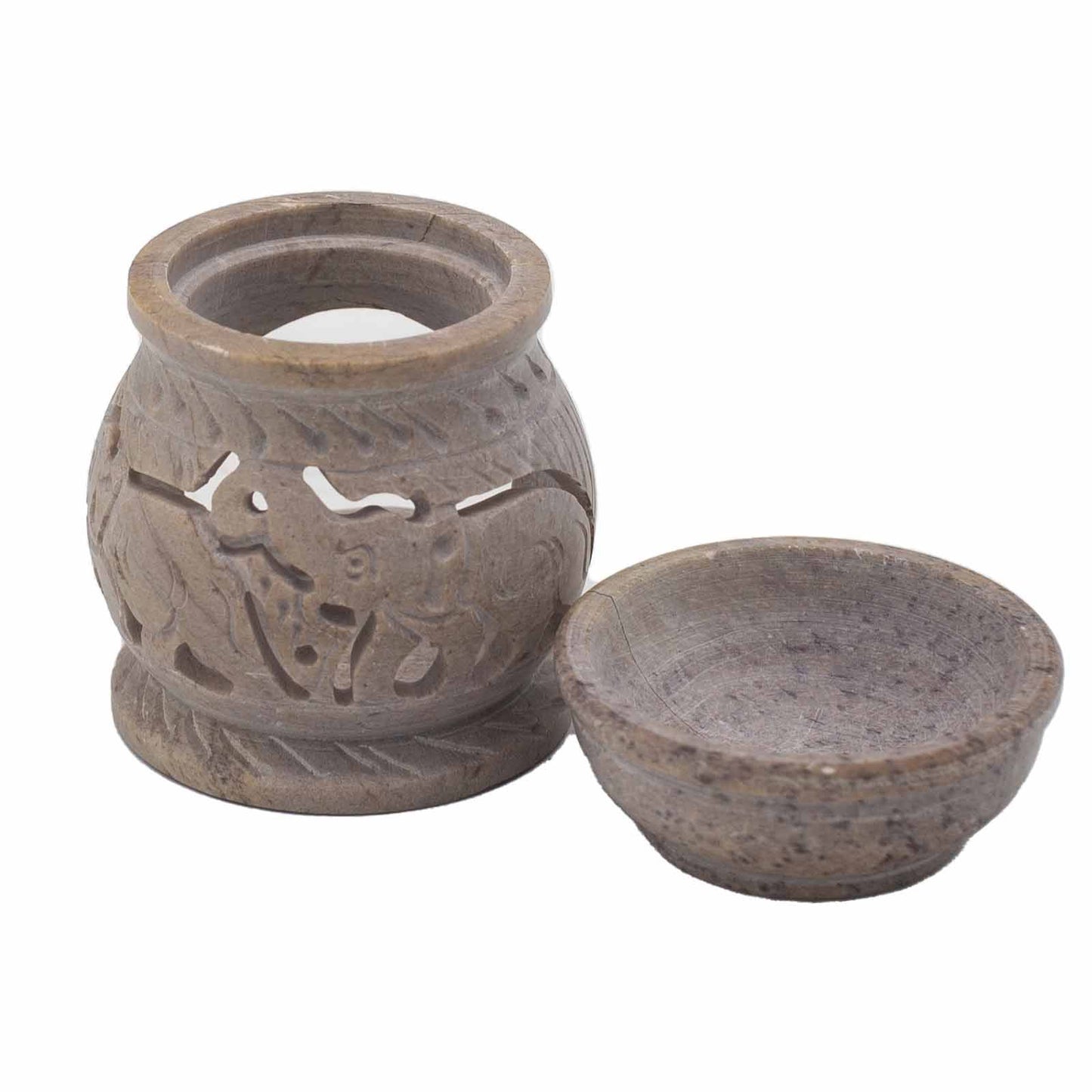 Duftbrenner aus Speckstein 'Elefanten-Wächter' – 8 cm