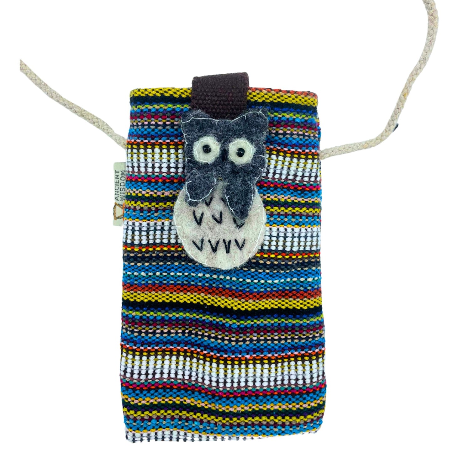 Handytasche mit Filzeule – Baumwoll-Halter mit verstellbarem Gurt