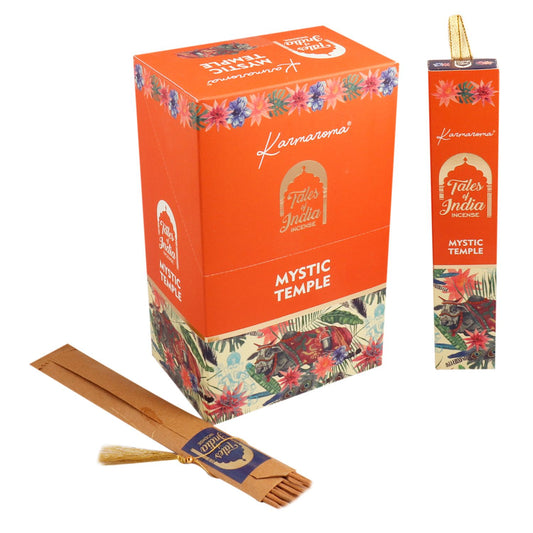 Mystic Temple Räucherstäbchen - Handgerolltes Set mit 12 Stäbchen