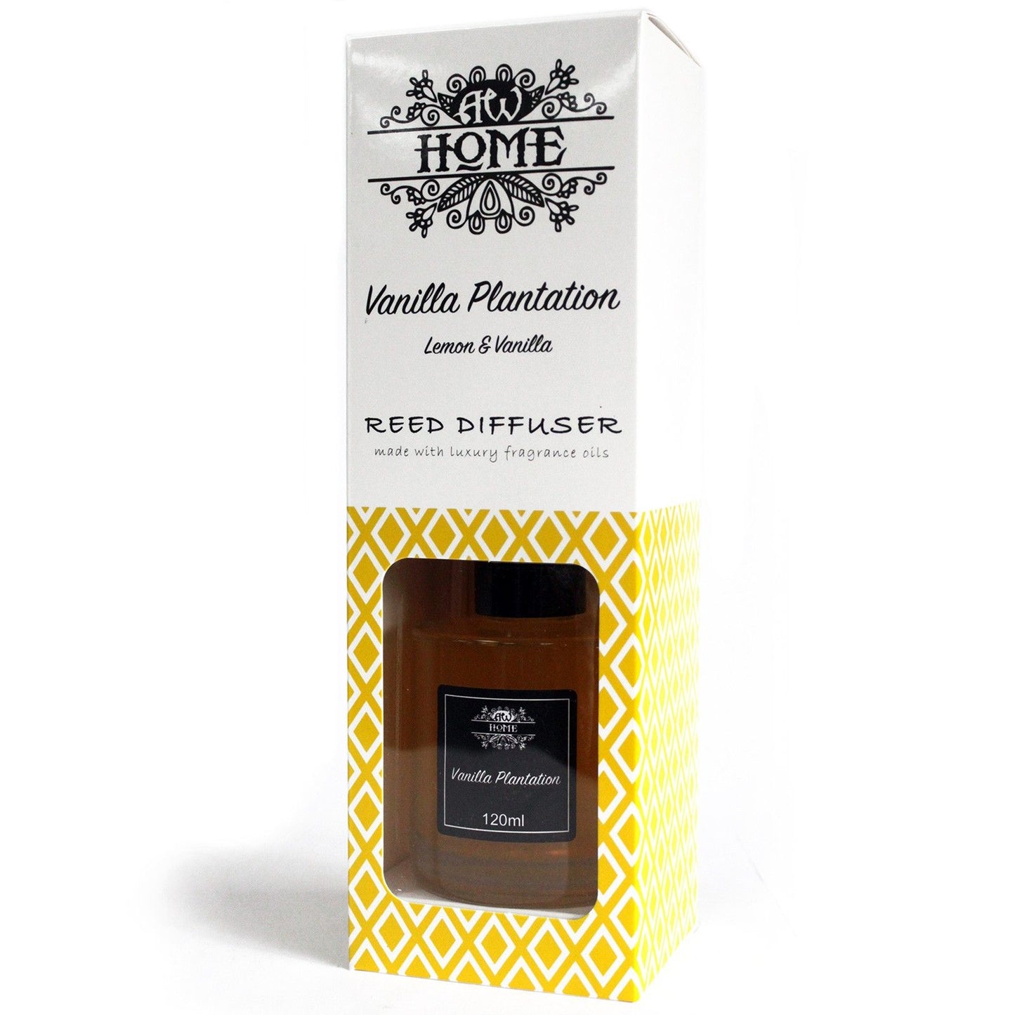 Duftstäbchen Diffusor Vanille Plantation – 120ml mit natürlichen Rattanstäbchen