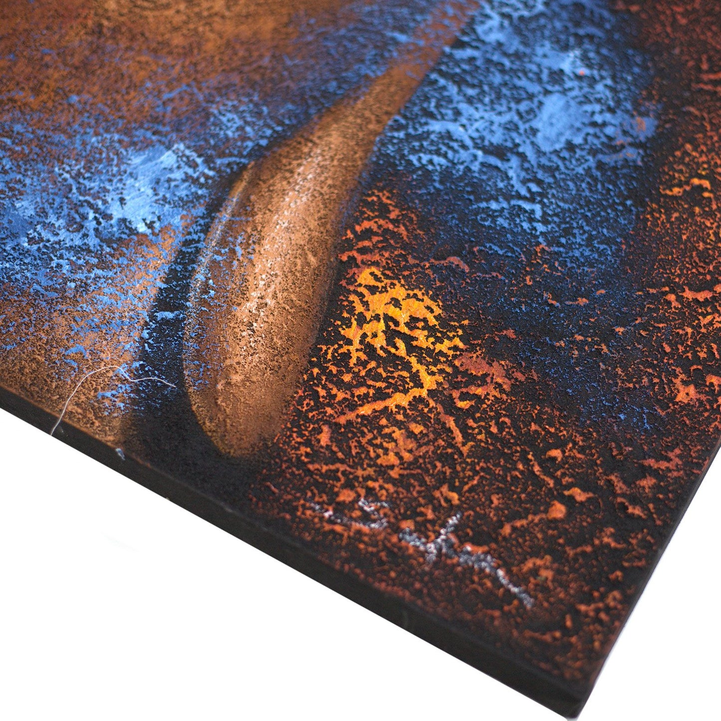 Handgemaltes Buddha Leinwandbild in Kupfer - Einzigartige Wandkunst 60x80 cm