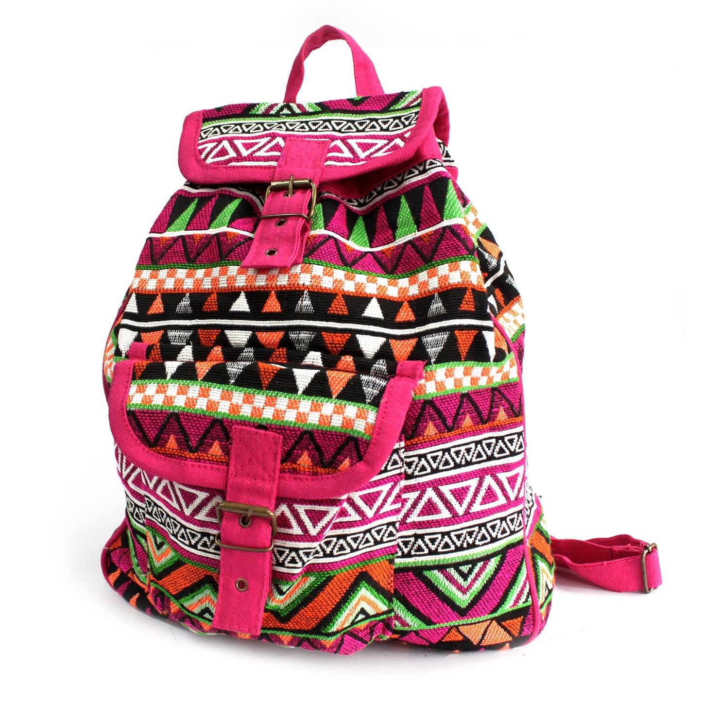 Jacquard Rucksack in Pink – Ethnisches Design für urbane Abenteuer