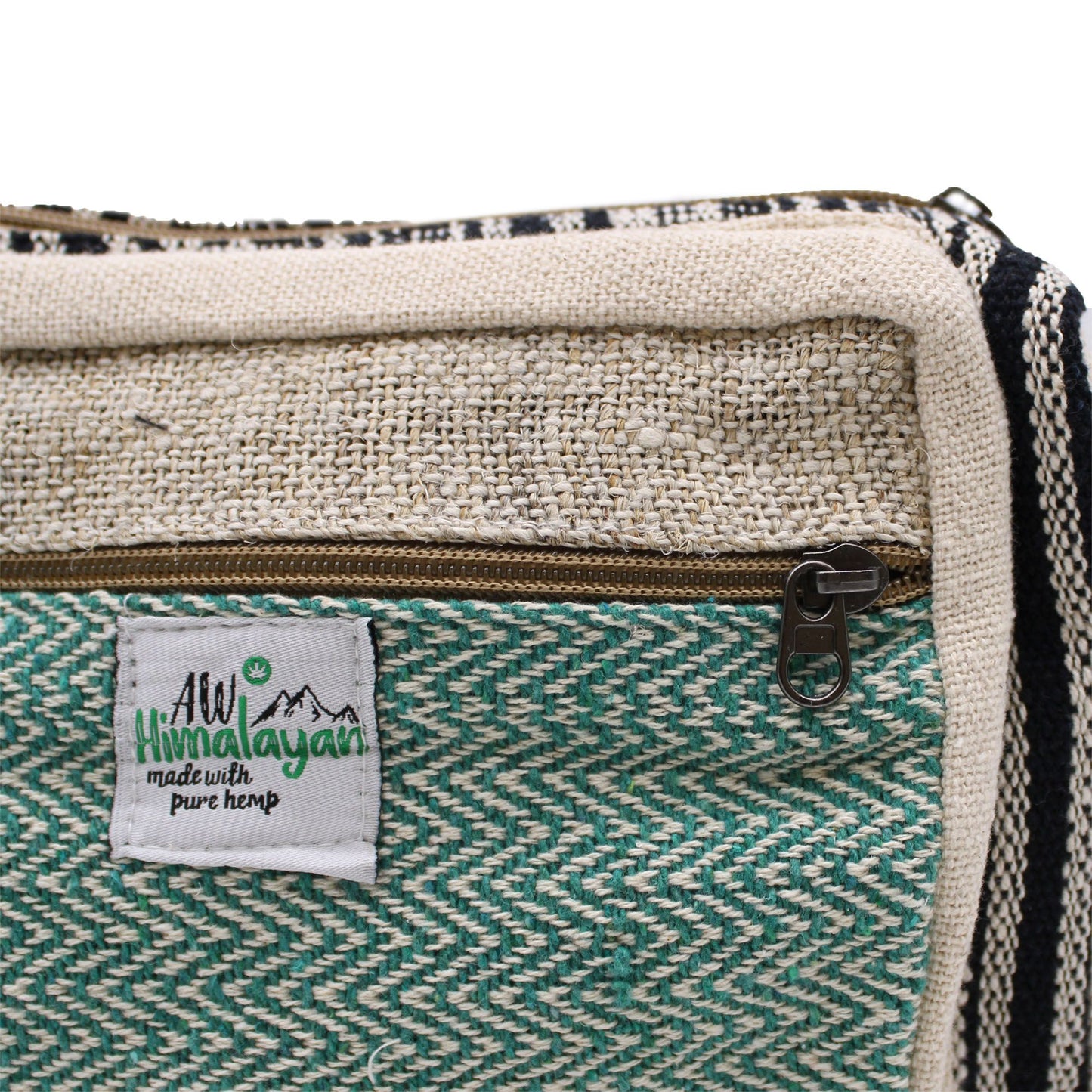Messenger Bag Hanf-Baumwolle – Handgefertigte Schultertasche aus Nepal