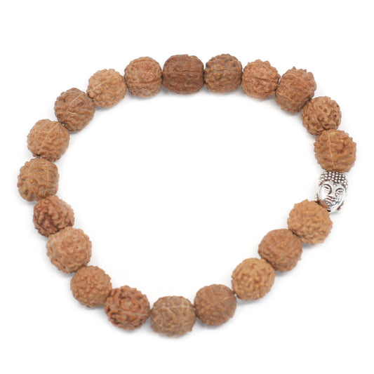 Bangle Mala aus natürlichen Rudraksha-Perlen – Handgefertigter Meditationsschmuck