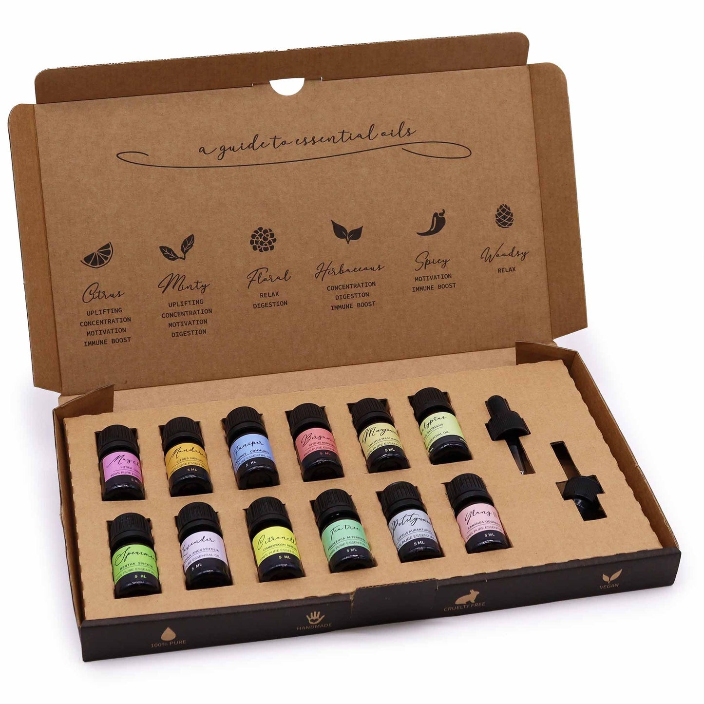 Frühlingsduft-Set: 12 reine ätherische Öle für Aromatherapie & Wellness