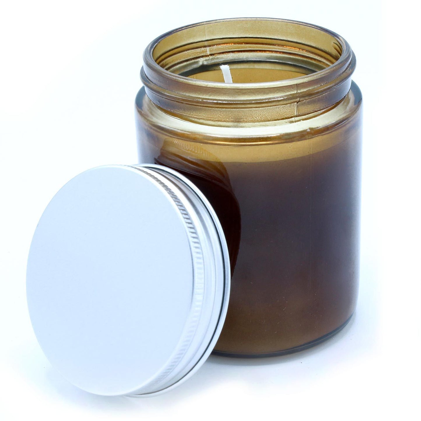 Sinnliche Duftkerze im Braunglas – Ylang Ylang & Patchouli