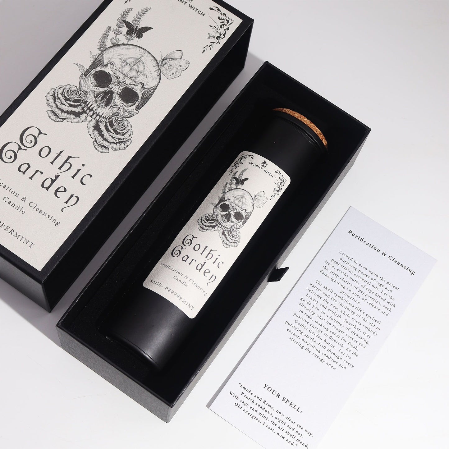 Ritualkerze Gothic Garden – Reinigender Duft aus Salbei & Pfefferminz