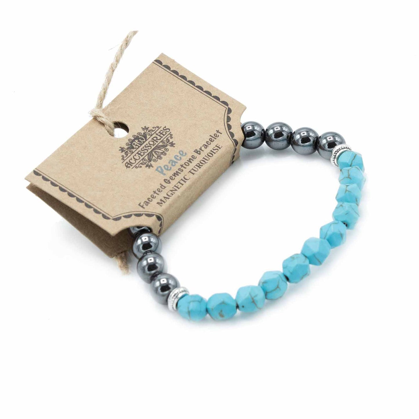 Facettiertes Türkis-Armband mit Magnetverschluss – Strahlender Heilstein-Schmuck