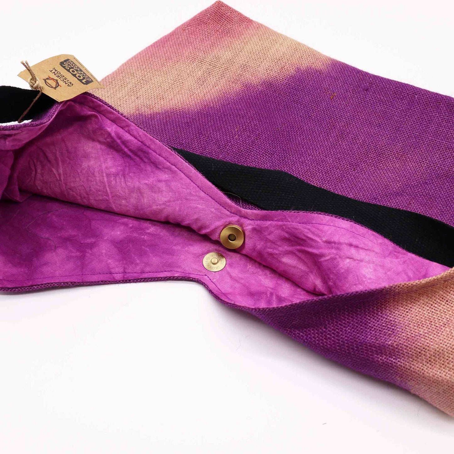 Soft Blend Umhängetasche - Vintage Magenta Batik Unikat