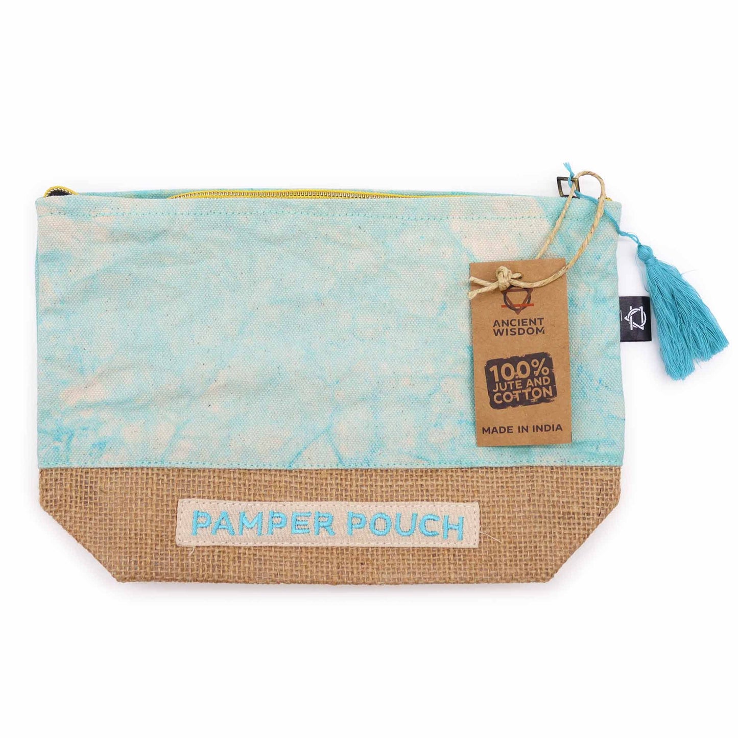 Pamper Pouch Blues Stonewash – Organizer aus Jute und Baumwolle