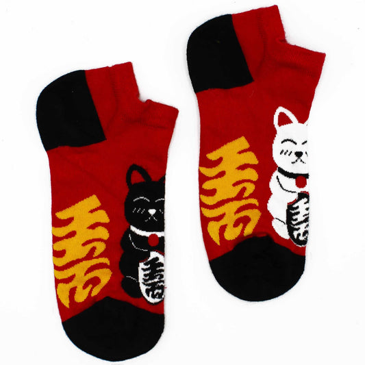 Bambus Socken mit Lucky Cat Motiv – Weicher Alltagsbegleiter