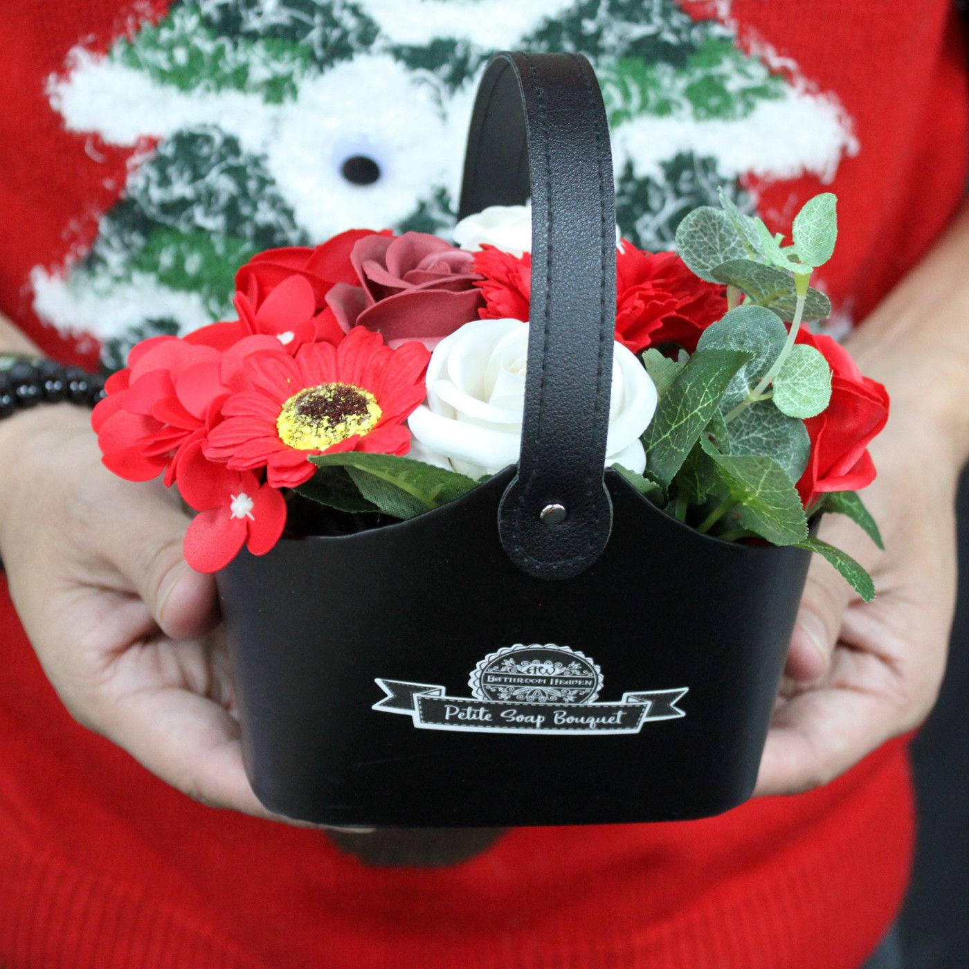 Bouquet Petite Basket - Seifenblumen in Pastellgrün