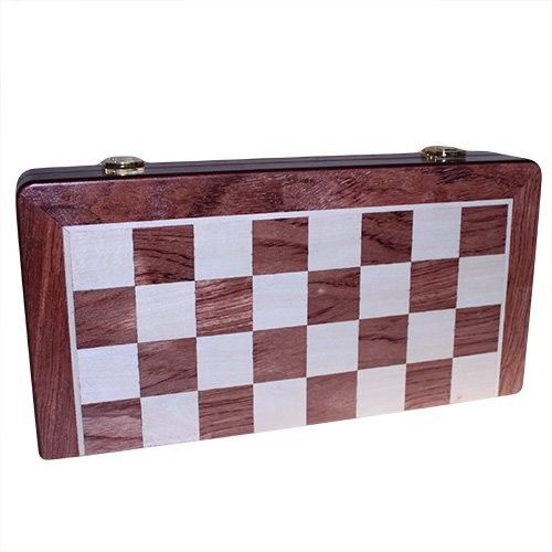 Zoocen HQ Schachspiel aus Metall mit faltbarem Brett - 29 cm