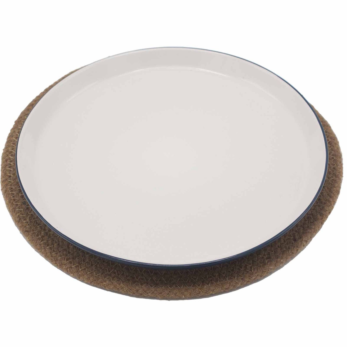 Tischset-Set mit Naturkante (4 Stück) - Jute & Baumwolle, 30 cm