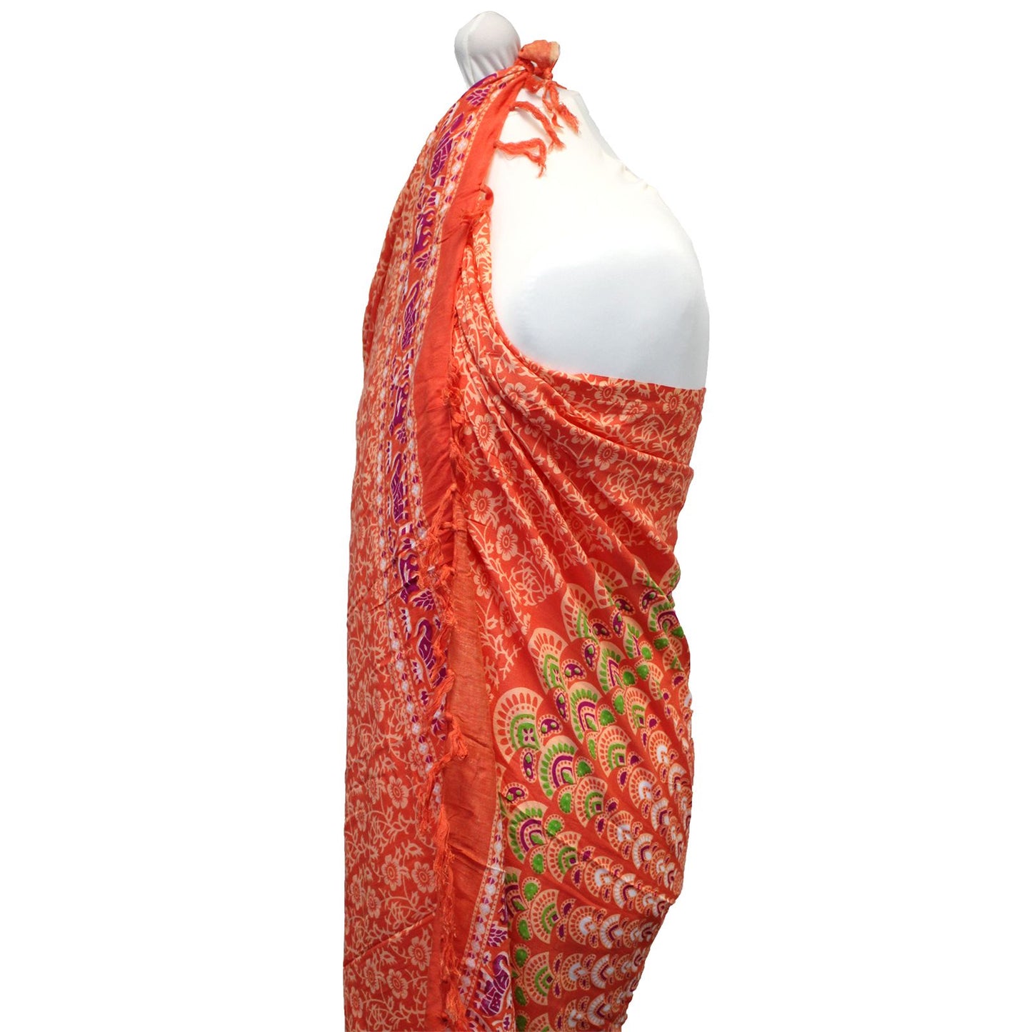 Sarong-Set Pink Rosa Mandala – 2-tlg. Rayon Wickeltuch