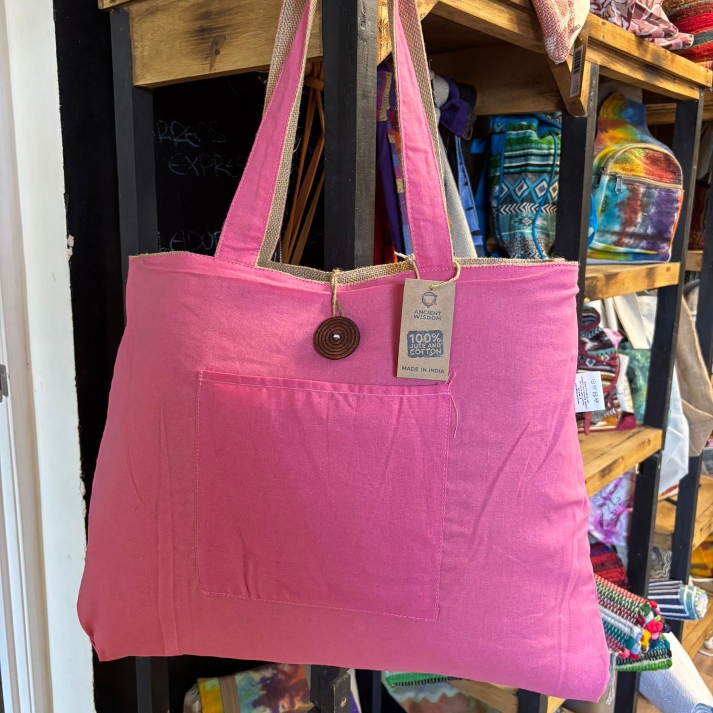 Reversible Shopper aus Jute & Baumwolle - Zwei Looks in einer Tasche