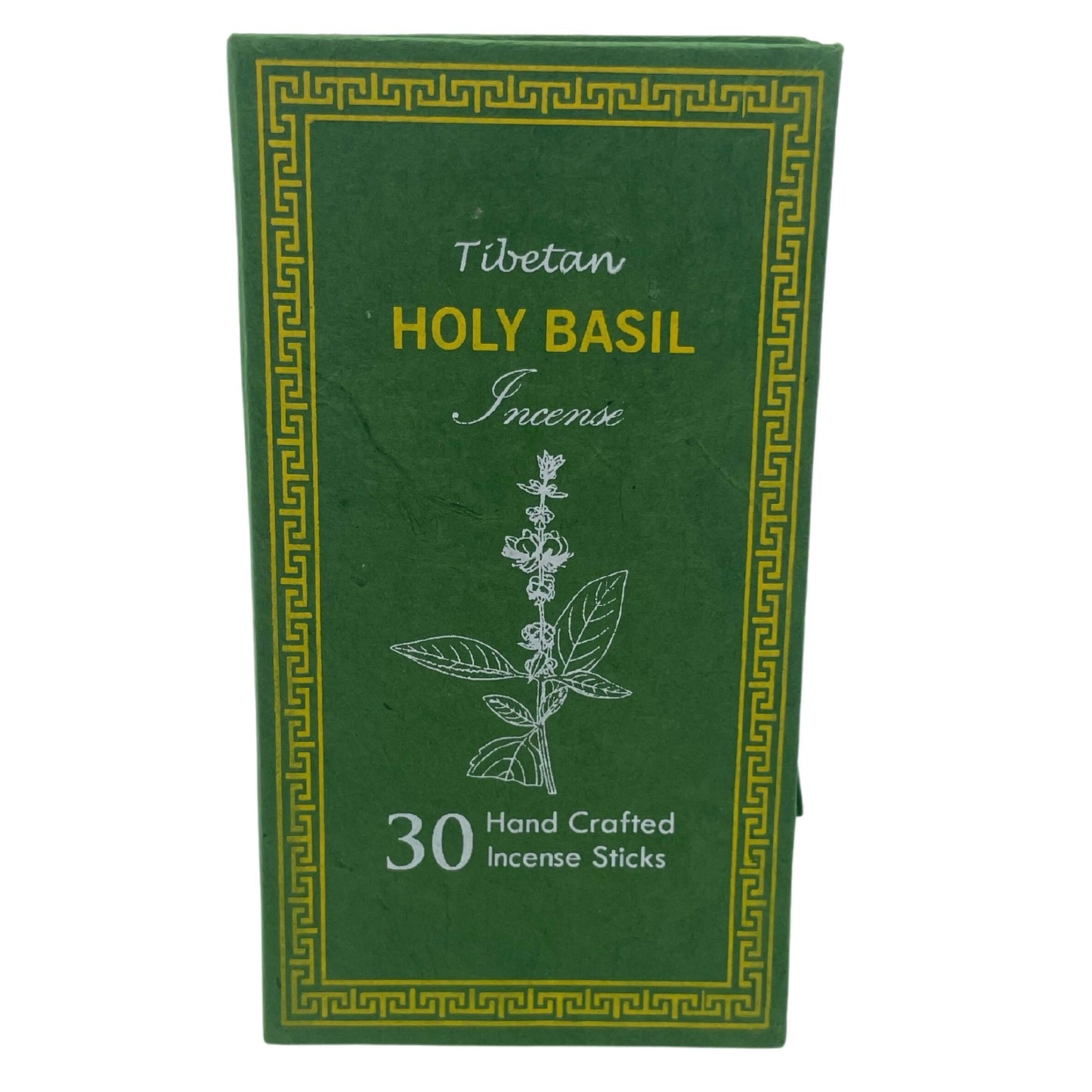 Räucherstäbchen Geschenkset Heiliges Basilikum (Tulsi) – 30 Stäbchen mit Holzhalter aus Nepal