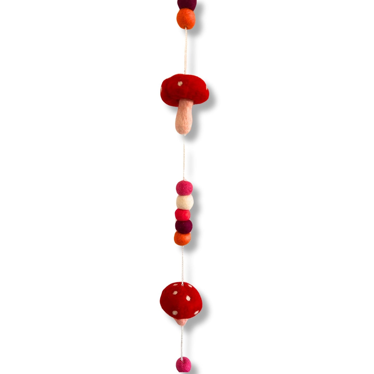 Wandbehang aus Filz – Rote Waldpilze in Handarbeit