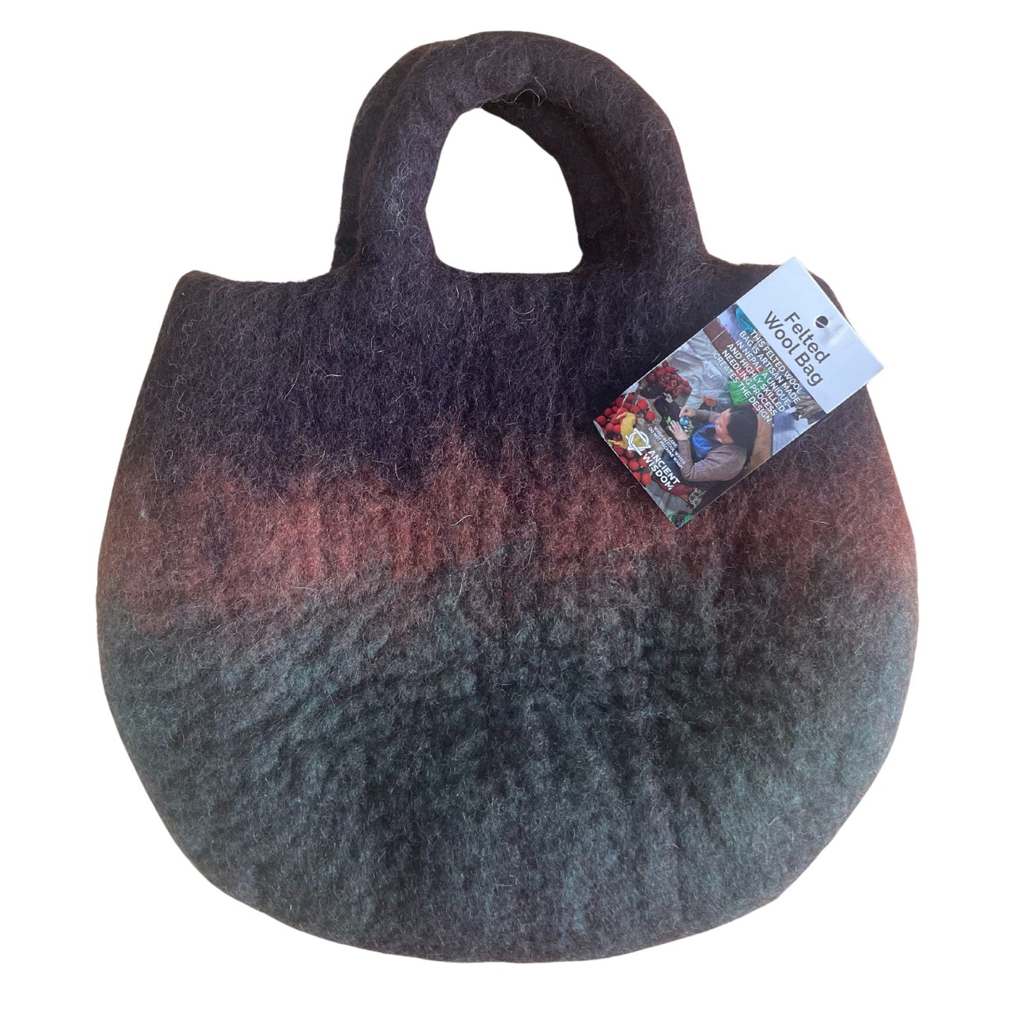 Filztasche Elfenhain – Handgefertigtes Unikat aus Nepal, 35 x 27 cm