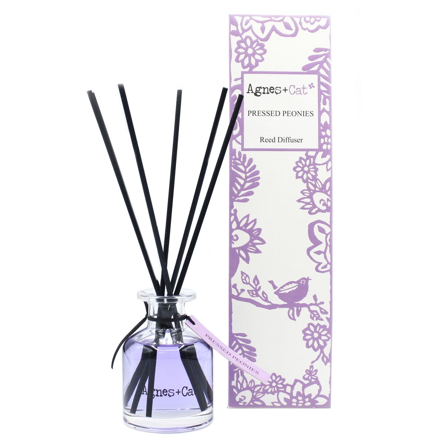 Reed Diffuser Geschenkset 'Zarte Pfingstrose' – 140ml Duftlampe mit Schilfröhrchen