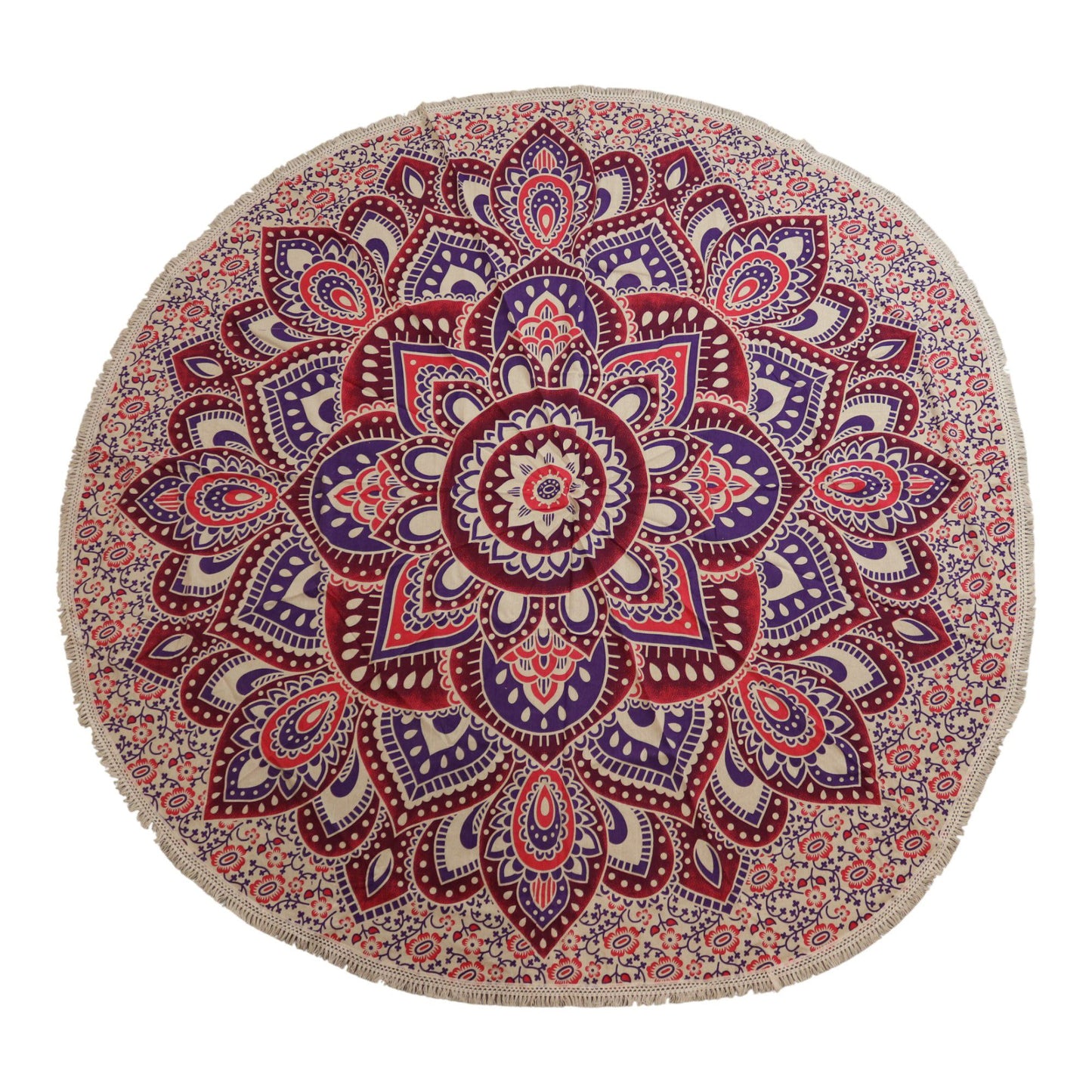 Statement Mandala Rundbild – Großformat in Pink & Purpur
