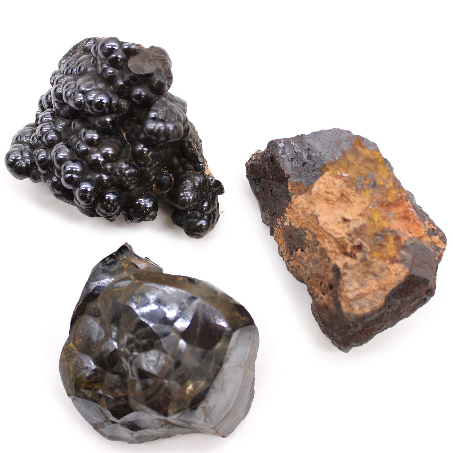 Hämatit-Sammlung – 20 natürliche Steine mit metallischem Glanz
