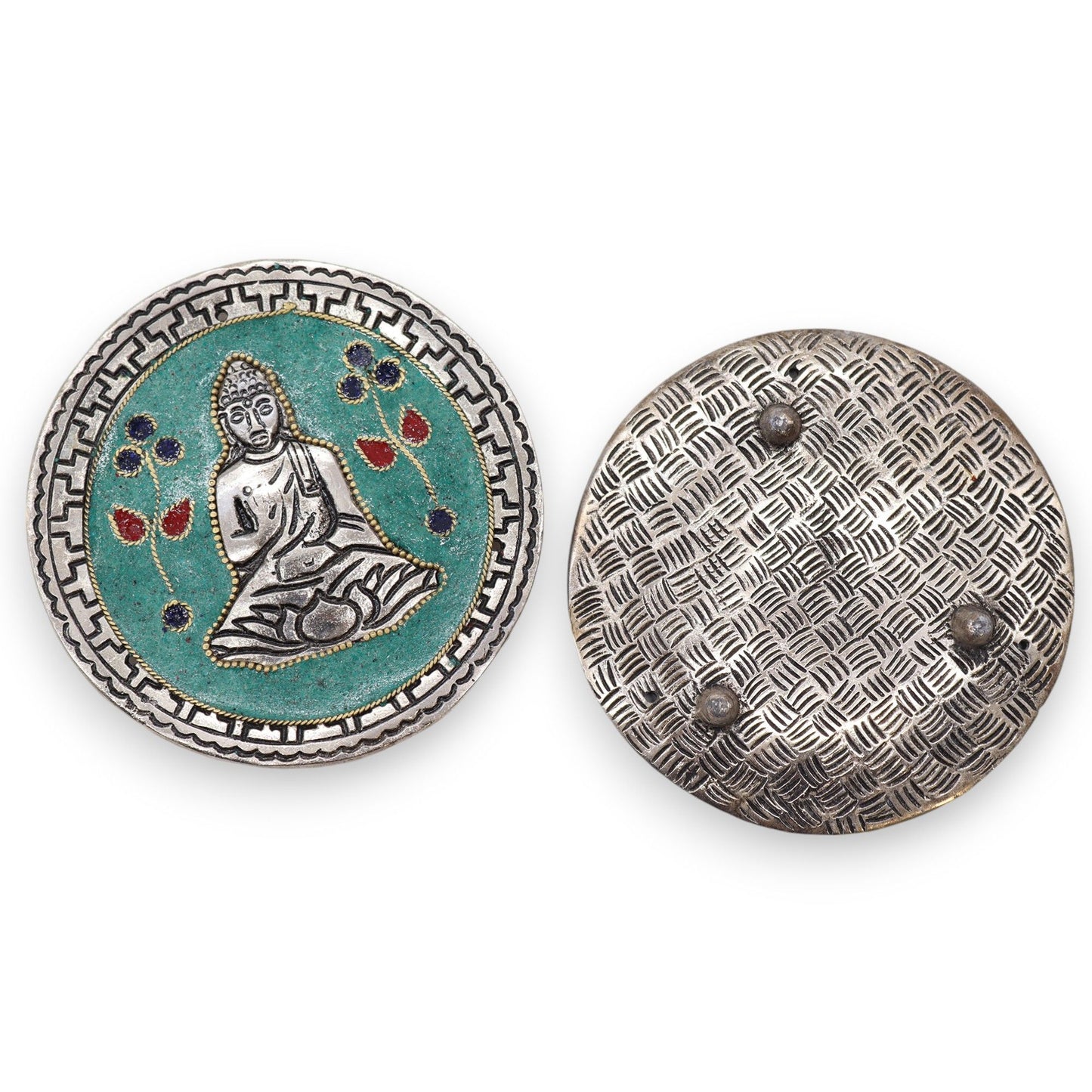 Meditativer Räucherstäbchenhalter 'Zen Buddha' - Grün, 10 cm