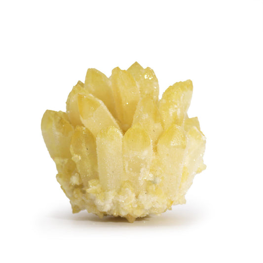 Handgefertigter Gelber Geisterquarz-Cluster – Einzigartiges Dekorobjekt, ca. 8 cm