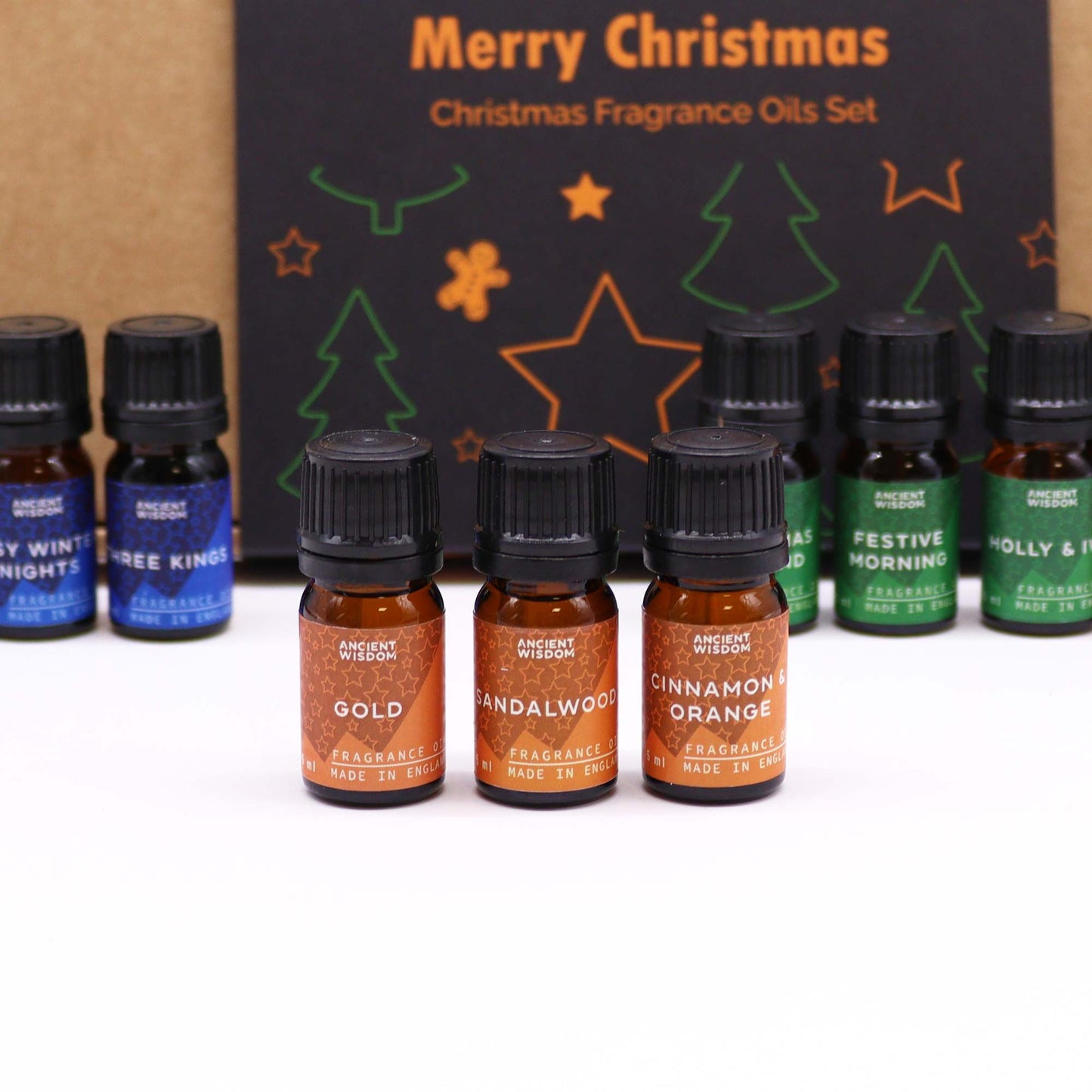Duftöl-Set 'Heilige Weihnachtsdüfte' – 12 festliche Aromen in Premium-Box