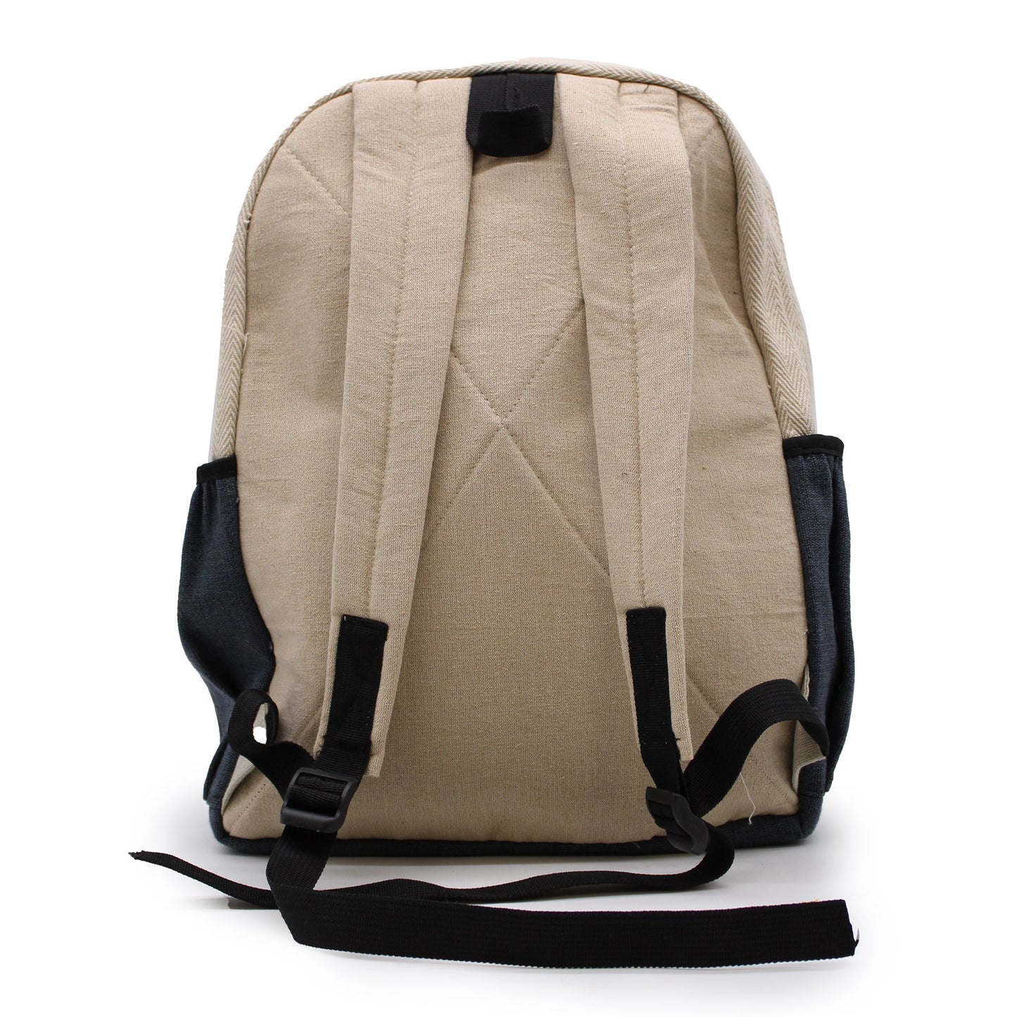 Großer Rucksack aus Hanf-Baumwolle mit Bodhi-Baum Muster – Leicht & Organisiert
