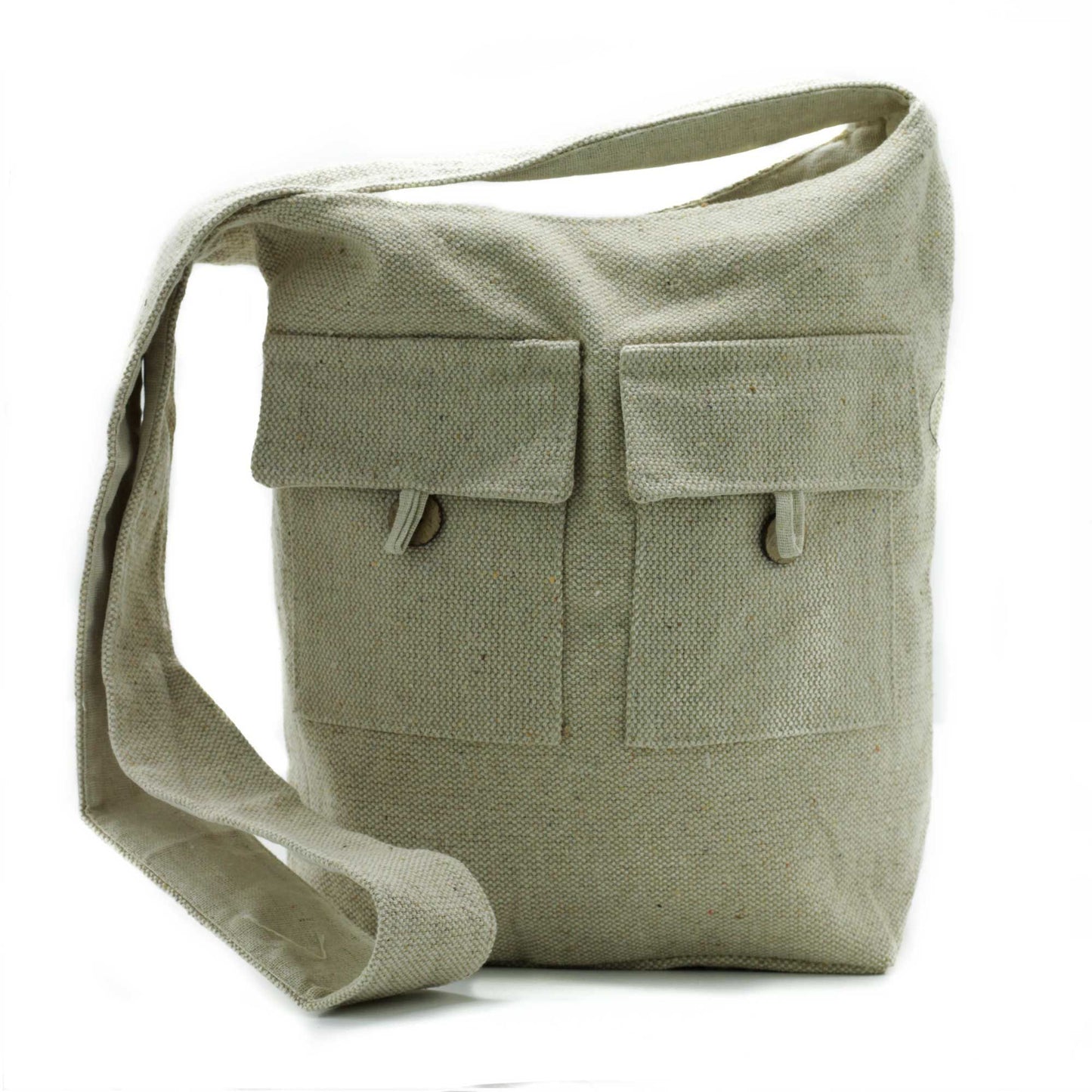 Baumwolltasche Natural Tones – Große Tasche mit zwei Fronttaschen