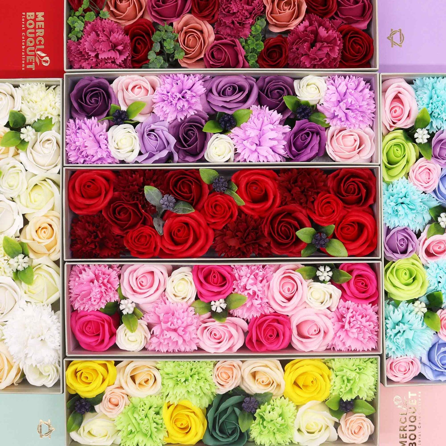 Seifenrosen-Geschenkbox in Vintage-Farben – Zeitlose Romantik zum Verschenken
