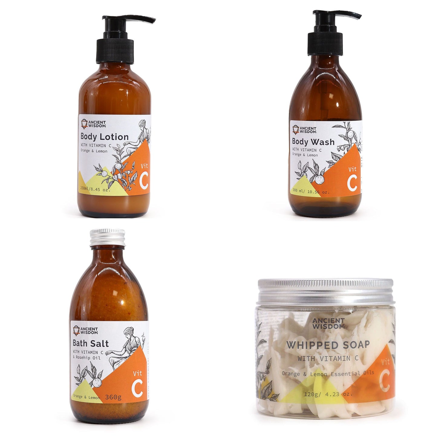 Göttinnen-Glanz Verwöhn-Set – 4-teilige Pflegeroutine mit Vitamin C