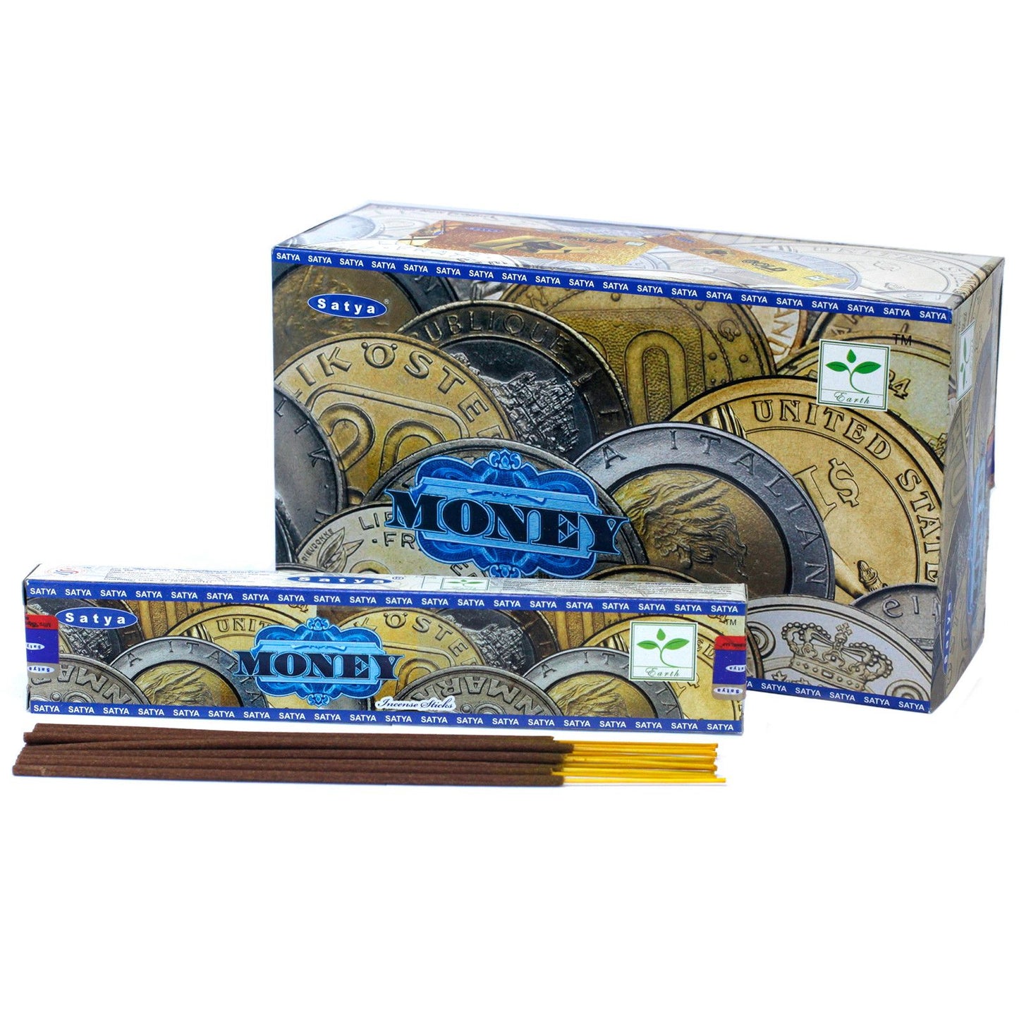 Satya Money Räucherstäbchen - 15 Stück für Wohlstand & Tatkraft