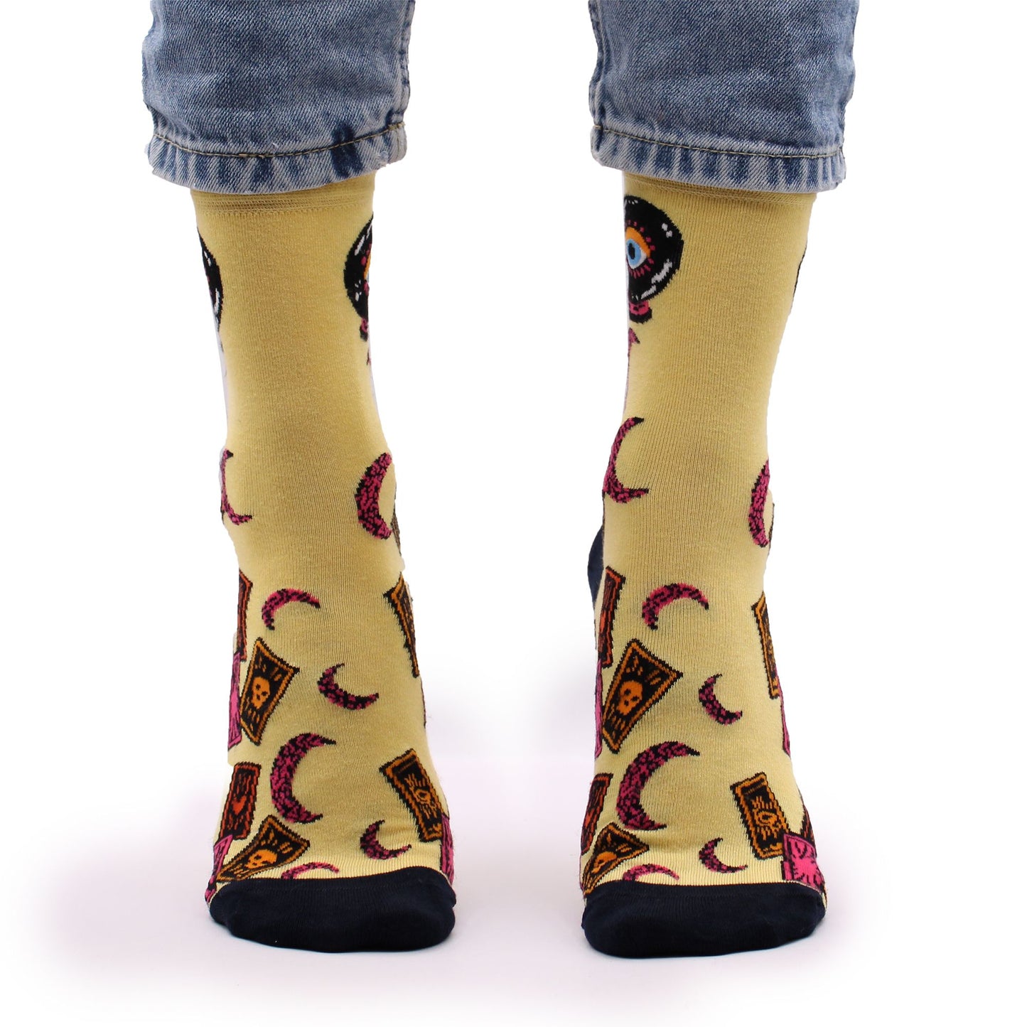 Bambus Socken mit Tarot-Karten Design – Mystischer Komfort