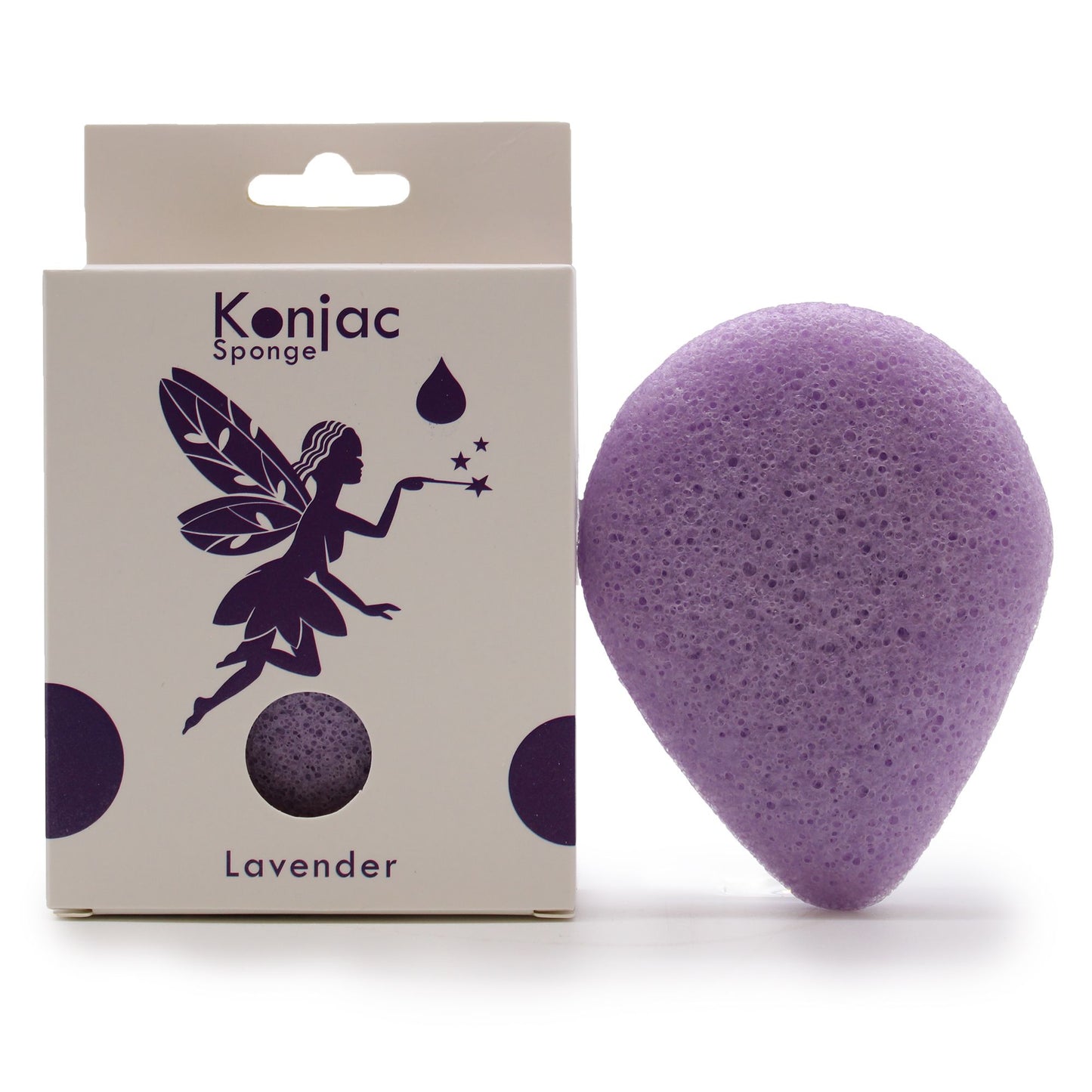 Lavendel Konjac Schwamm in Tränenform – Sanfte Reinigung mit beruhigendem Duft