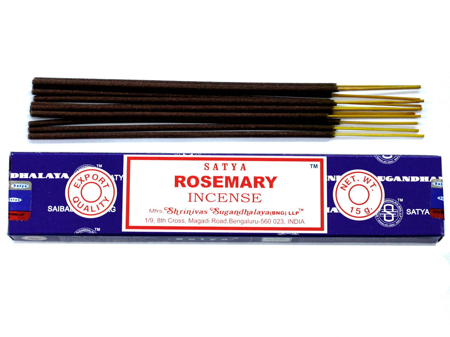 Satya Räucherstäbchen Rosmarin - 15 Stück, handgerollt