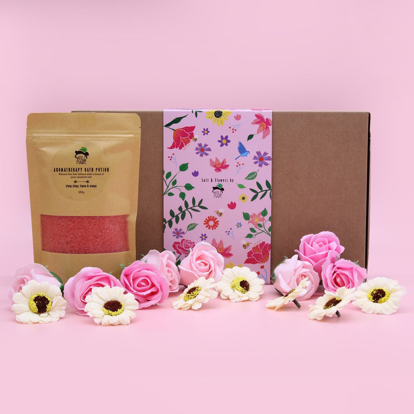 Flora Passion – Verwöhnset mit Blütensalz und Seifenrosen