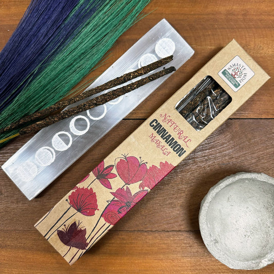 Natürliche Masala Räucherstäbchen - Warme Zimtnote (11 Stück)