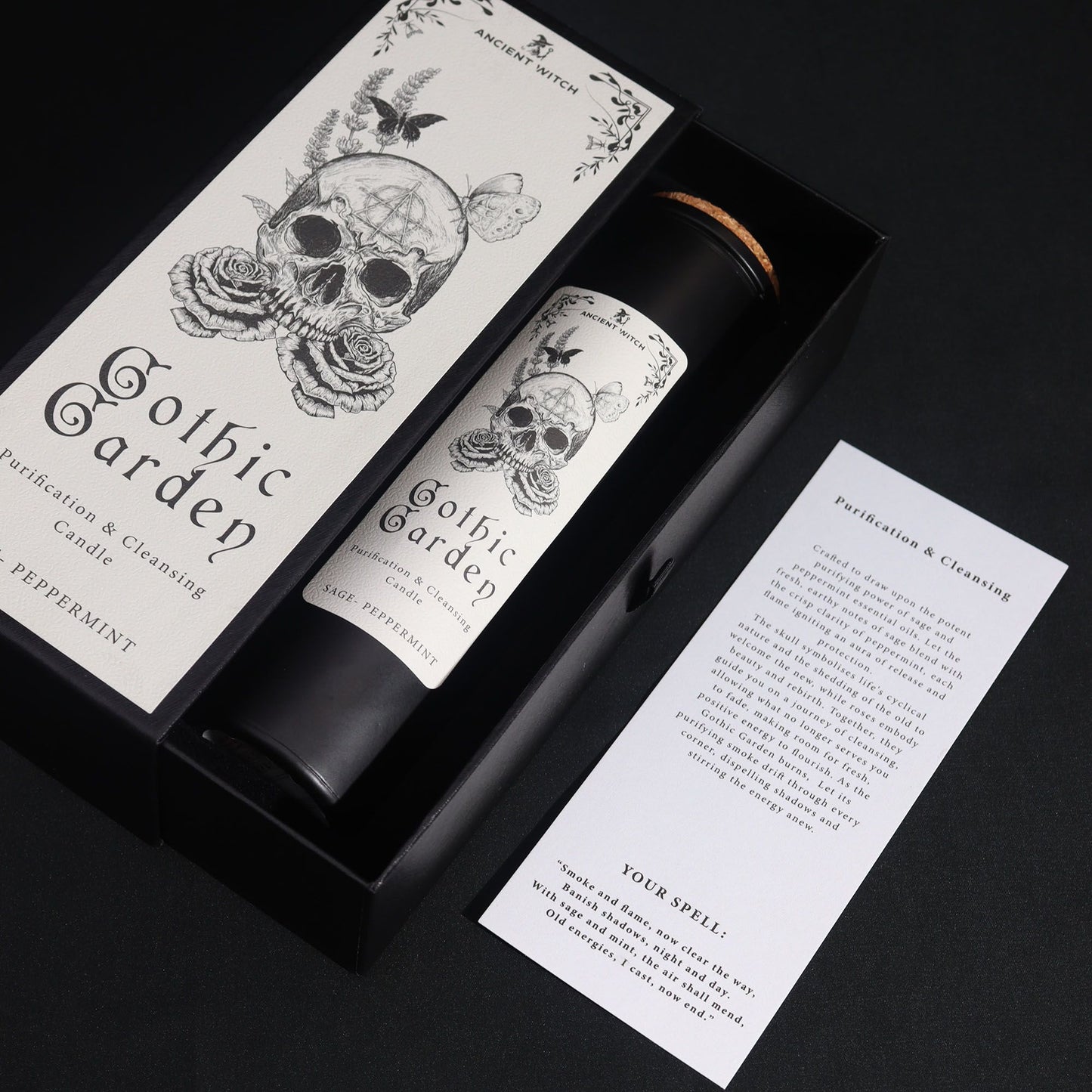 Ritualkerze Gothic Garden – Reinigender Duft aus Salbei & Pfefferminz