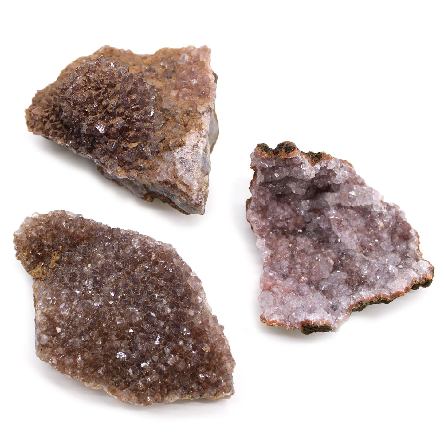 Natürliche Amethyst-Drusen Kollektion - Premium-Sammlersteine (ca. 20 Stück)