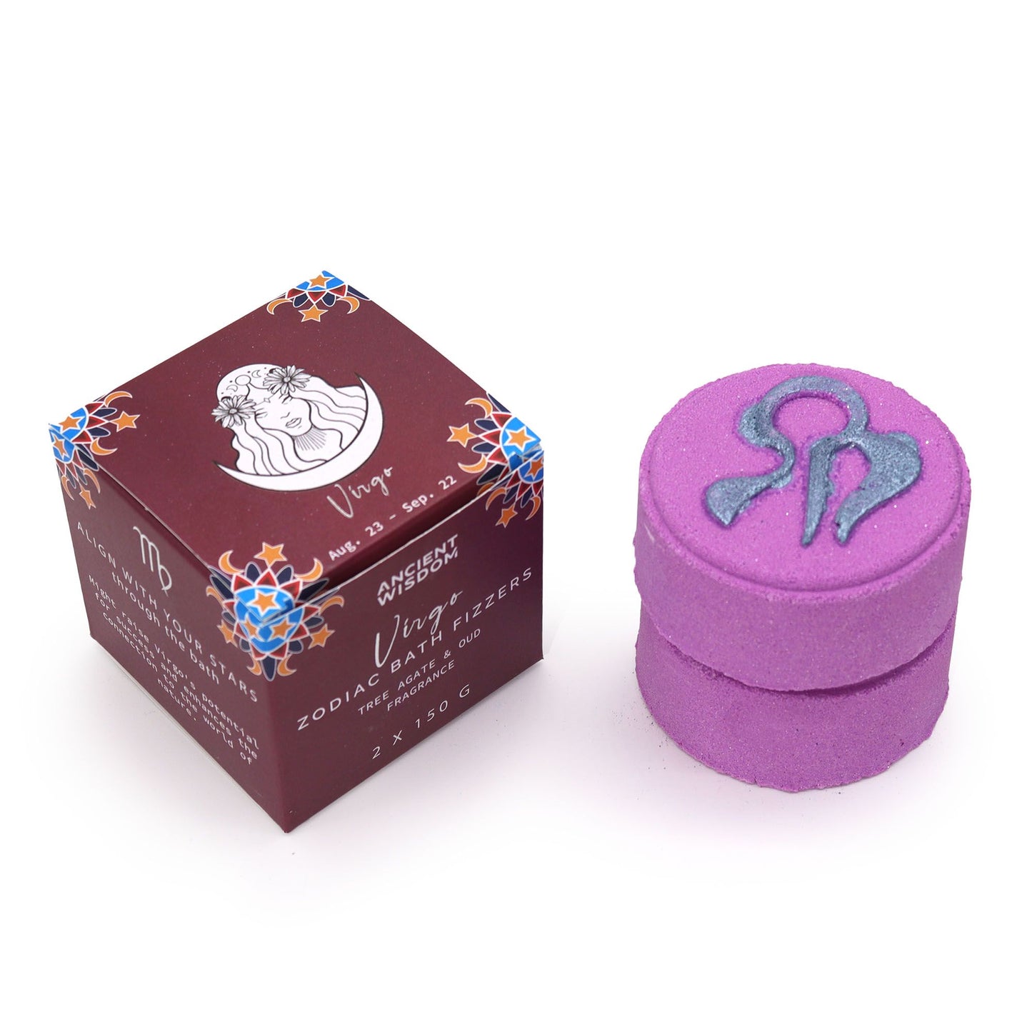 Zodiac Bath Fizzers Horoskop-Set für Jungfrauen (2 Badebomben)