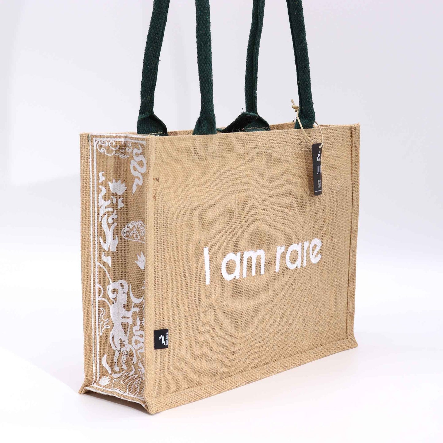 Jute Shopper 'I am Rare' mit mystischem Hop-Hasen Motiv